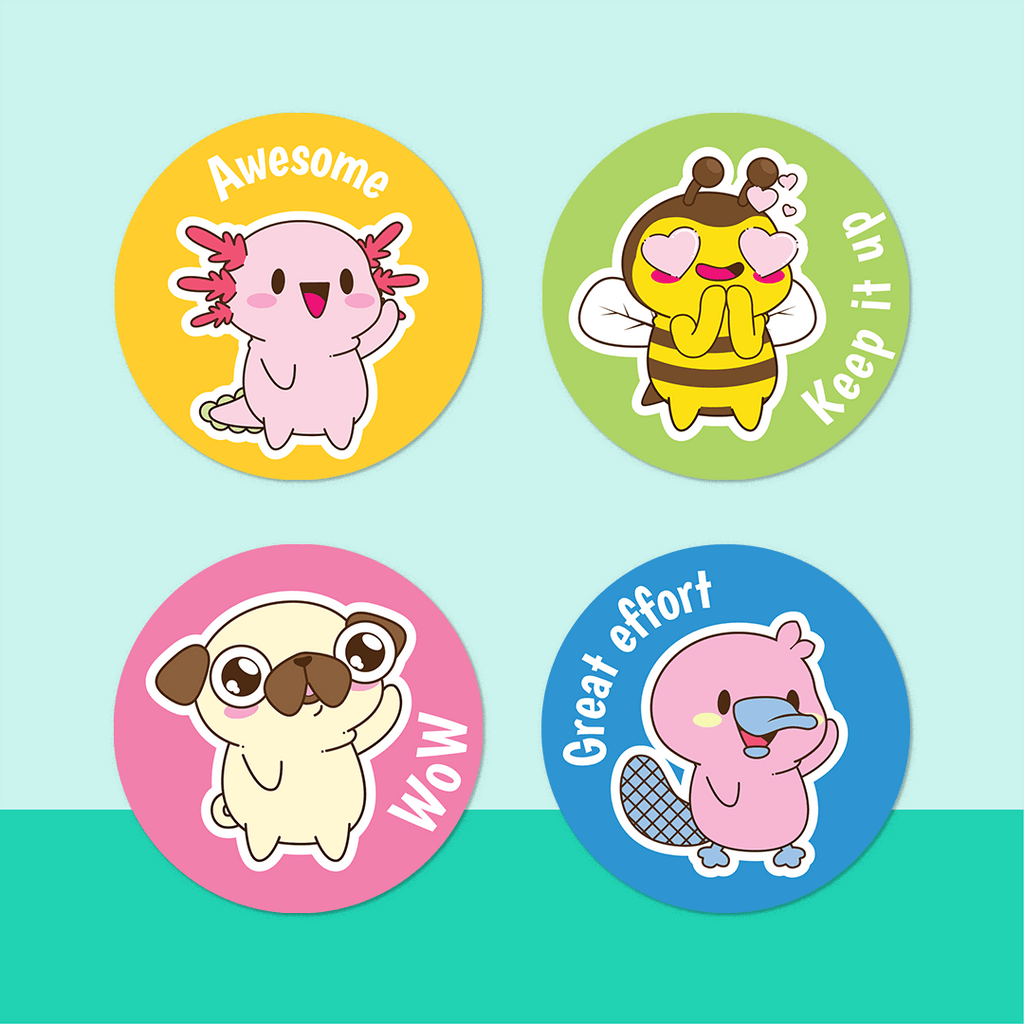 Animal Mix 1 Merit Stickers