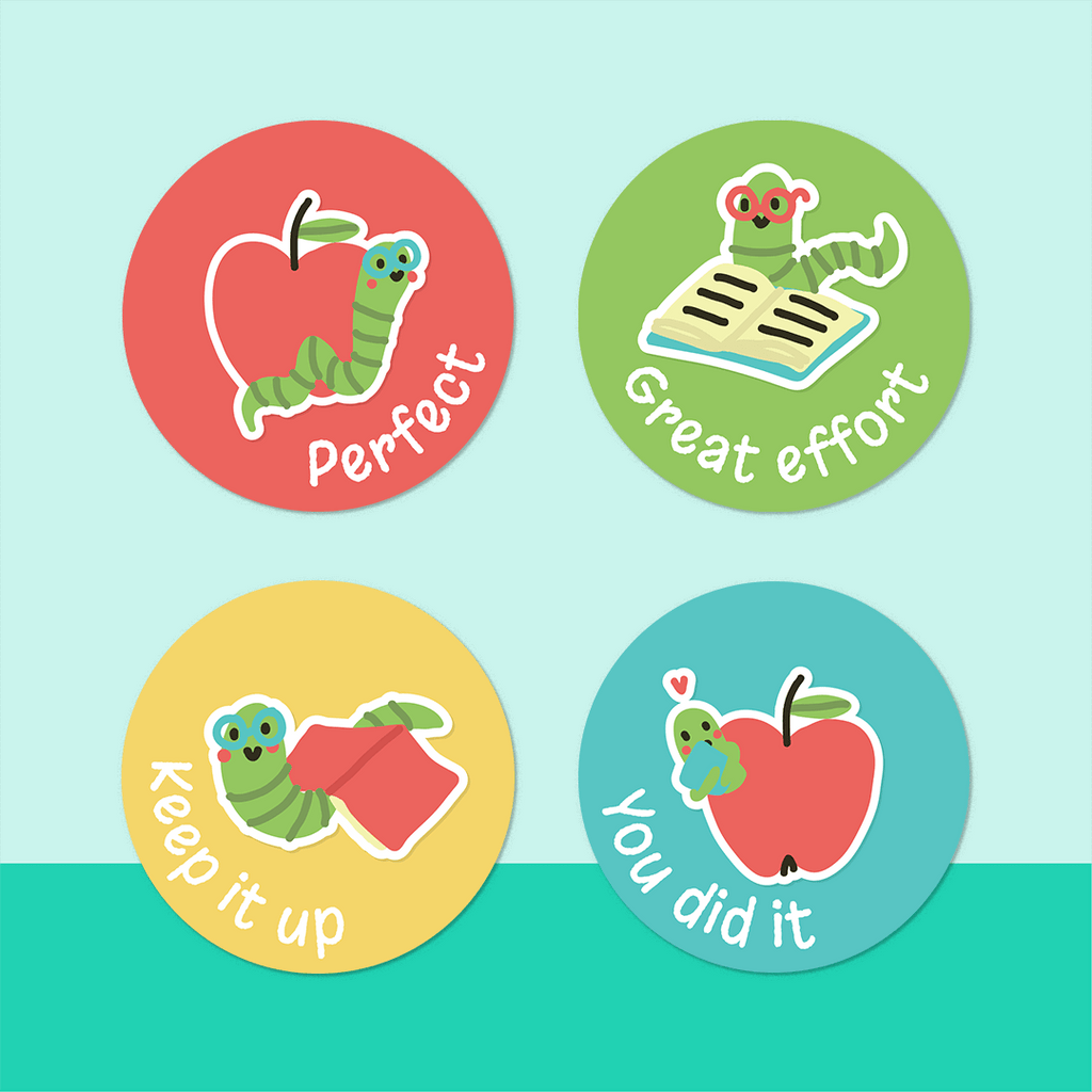 Bookworms Merit Stickers