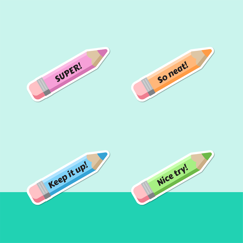 Pastel Pencils Merit Labels