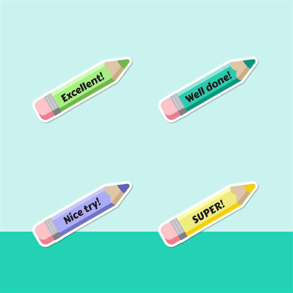 Pastel Pencils Merit Labels