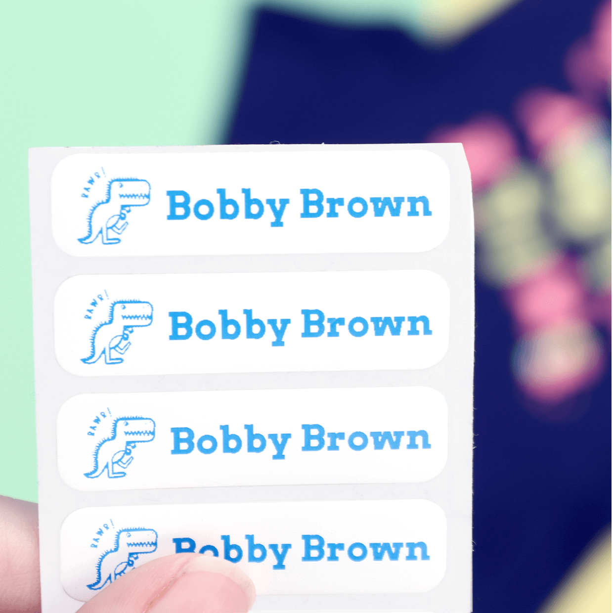 Solid Slim Rectangle Iron-On Clothing Labels