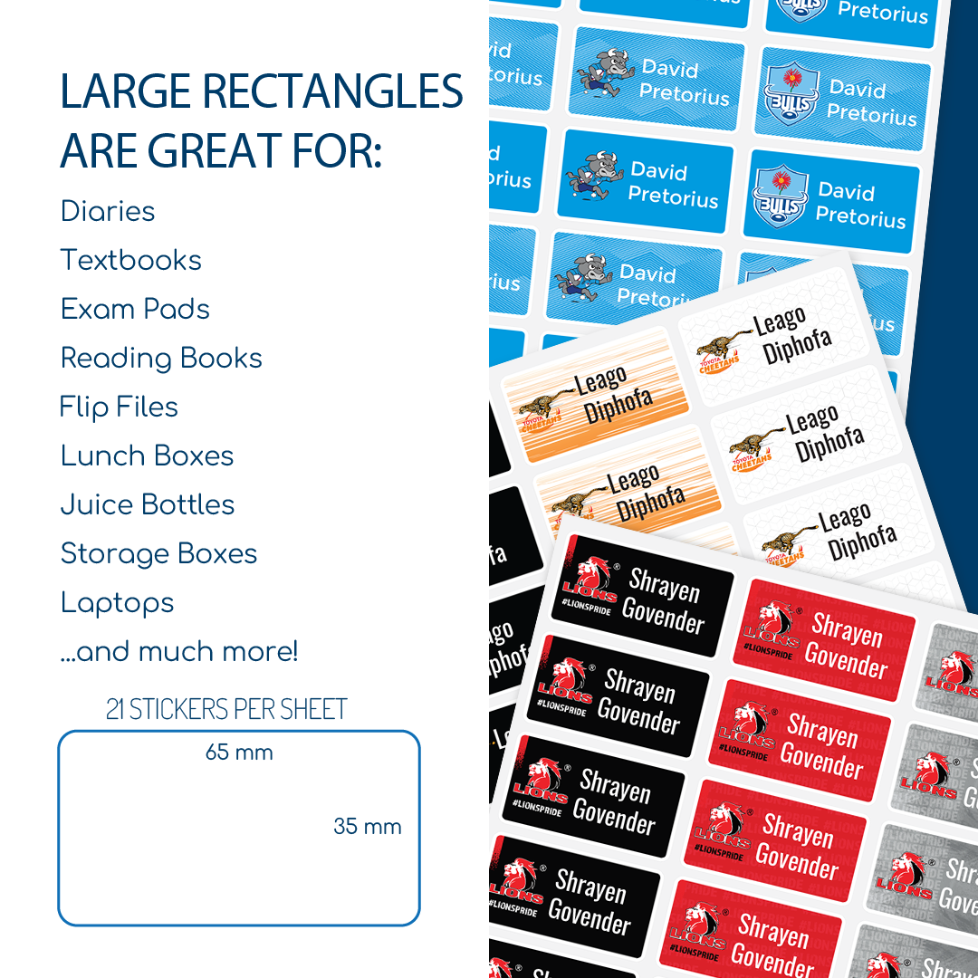 Licensed Sports Teams - Large Labels | Labels4school – Labels4School